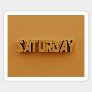 3D Text - Saturday Sticker